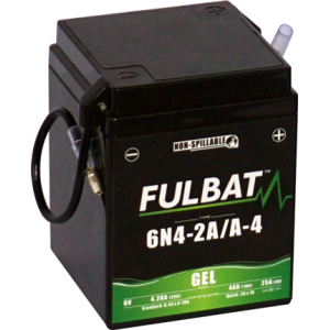 Fulbat battery  6N4-2A/A-4 GEL  6Volt  Capacity:4Ah  CCA:25Amp  L:71 W:71 H:93   P/N:550959  Polarity: - / +