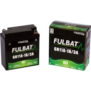 Fulbat battery  6N11A-1B/3A GEL  6Volt  Capacity:11Ah  CCA:90Amp  L:121 W:58 H:130   P/N:550957  Polarity: - / +