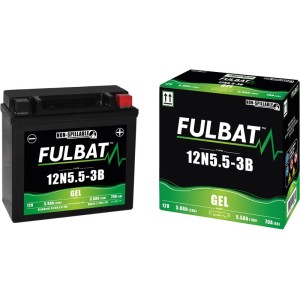 Fulbat battery  12N5.5-3B GEL  12Volt  Capacity:5.5Ah  CCA:70Amp  L:135 W:60 H:130   P/N:550980  Polarity: - / +