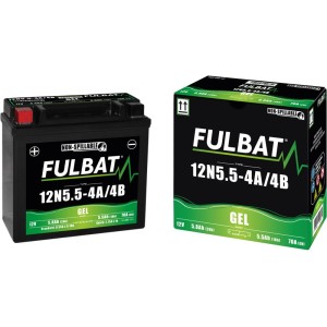 Fulbat battery  12N5.5-4A/4B GEL  12Volt  Capacity:5.5Ah  CCA:70Amp  L:135 W:60 H:130   P/N:550981  Polarity: + / -