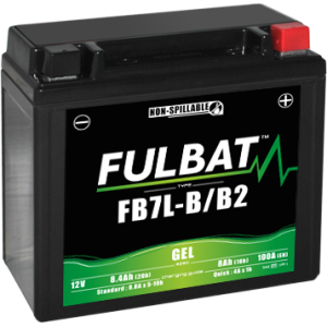 Fulbat battery  FB7L-B/B2  GEL  12Volt  Capacity:8Ah  CCA:100Amp  L:136 W:76 H:130   P/N:550995  Polarity: -/+