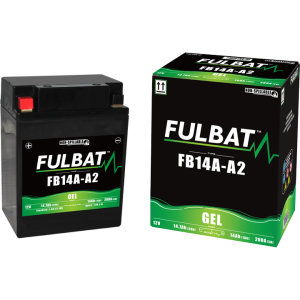 Fulbat battery  FB14A-A2  GEL  12Volt  Capacity:14Ah  CCA:200Amp  L:134 W:88 H:176   P/N:550971  Polarity: + / -