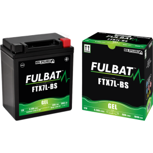 Fulbat battery  FTX7L-BS GEL  12Volt  Capacity:6Ah  CCA:100Amp  L:113 W:70 H:130   P/N:550920  Polarity: -/+