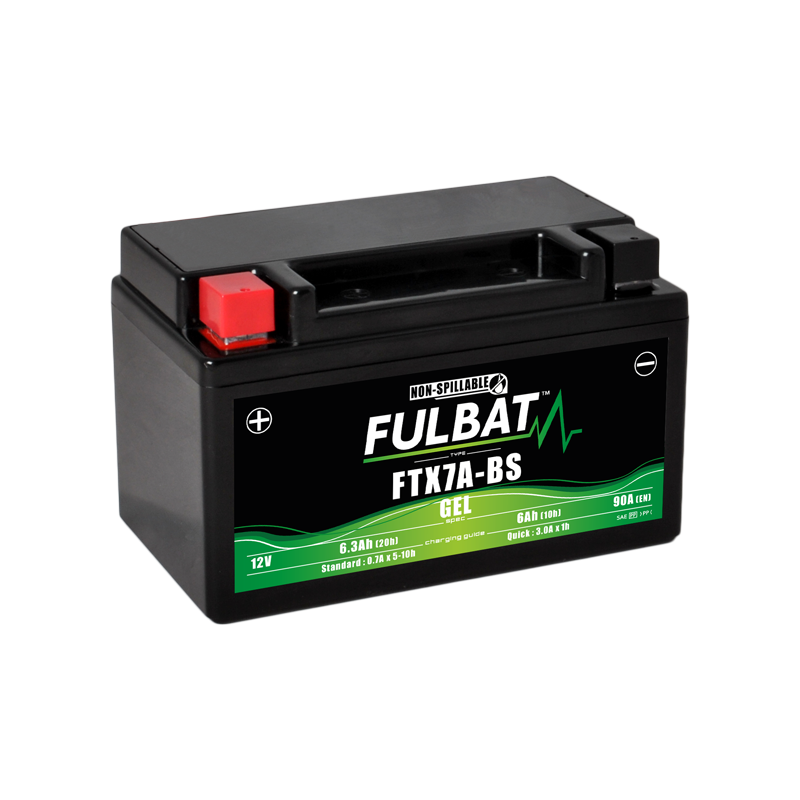 Fulbat battery FTX7A-BS GEL 12Volt Capacity:6Ah CCA:90Amp L:150 W:87 H:93 P/N:550915 Polarity: +/- Fulbat battery FTX7A-BS GEL 12Volt Capacity:6Ah CCA:90Amp L:150 W:87 H:93 P/N:550915 Polarity: +/-