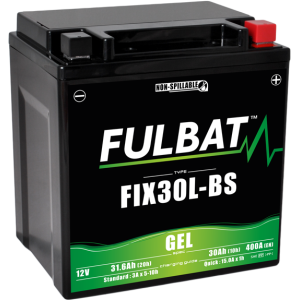 Fulbat battery  FIX30L-BS GEL  12Volt  Capacity:30Ah  CCA:400Amp  L:165 W:125 H:175   P/N:550943  Polarity: - / +