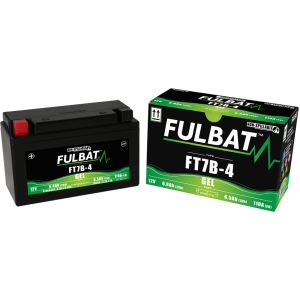 Fulbat battery  FT7B-4 GEL  12Volt  Capacity:6.5Ah  CCA:110Amp  L:150 W:65 H:93   P/N:550641  Polarity: + / -