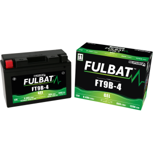 Fulbat battery  FT9B-4 GEL  12Volt  Capacity:8Ah  CCA:120Amp  L:150 W:68 H:105   P/N:550642  Polarity: + / -