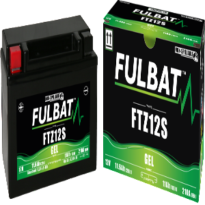 Fulbat battery  FTZ12S GEL  12Volt  Capacity:11Ah  CCA:210Amp  L:150 W:88 H:110   P/N:550637  Polarity: + / -