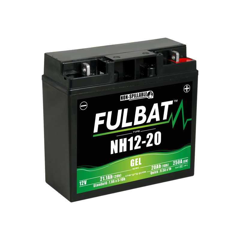 Fulbat battery NH12-20 GEL (BMW) 12Volt Capacity:20Ah CCA:235Amp L:186 W:82 H:171 P/N:550917 Polarity: - / + Fulbat battery NH12-20 GEL (BMW) 12Volt Capacity:20Ah CCA:235Amp L:186 W:82 H:171 P/N:550917 Polarity: - / +