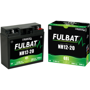 Fulbat battery  NH12-20 GEL (BMW)  12Volt  Capacity:20Ah  CCA:235Amp  L:186 W:82 H:171   P/N:550917  Polarity: - / +