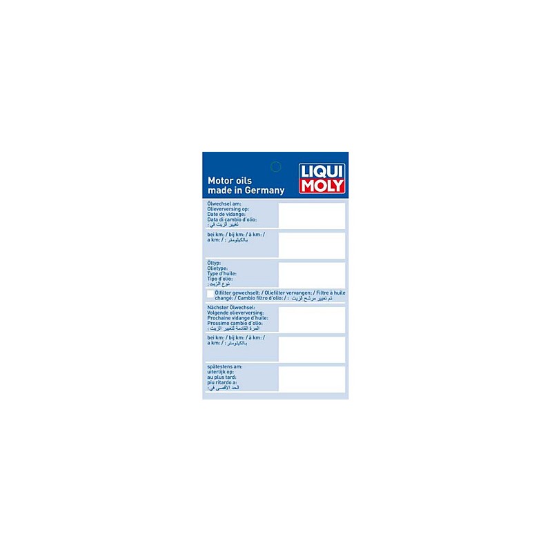 Liqui Moly Olieverversing Service Sticker - 1 Vel