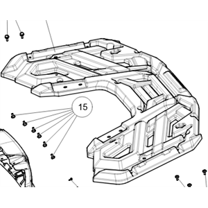 Segway REAR SHELF COVER - Partnr: A12-H150500-0B0-01