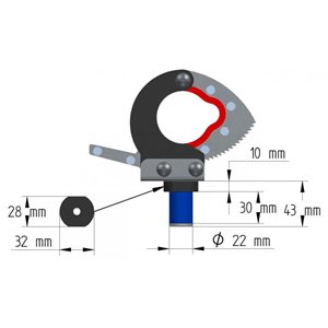 Collier à dégagement rapide avec ancrage 22 mm