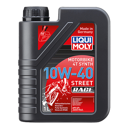 LIQUI MOLY Motorbike 4T Synth 10W-40 Street Race – Volsynthetische Motorolie – 1L