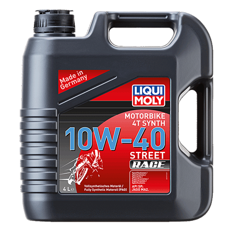 LIQUI MOLY Motorbike 4T Synth 10W-40 Street Race – Volsynthetische Motorolie – 4L