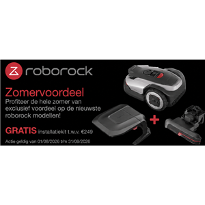 Roborock RockNeo Q110 PROMO – Robotmaaier + GRATIS Garage + PreciEdge t.w.v. €249 – tot 1000 m²
