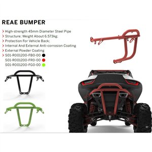 Segway Accessoire: Villain Heavy-Duty Rear Bumper - Black - Partnr: S01-R001200-FB0-00