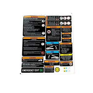 Segway WARNING LABEL(167) - Partnr: S05L12000001