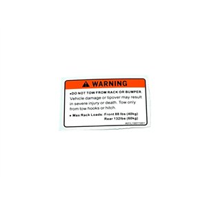 Segway Shelf load label - Partnr: A01L10011001