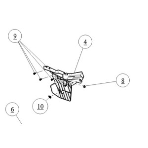 Segway laag spatbord achteraan rechts LOWER FENDER RR LOF - Partnr: A02H16600001
