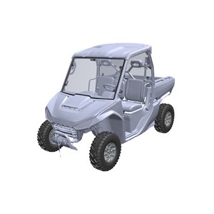Segway Fugleman fitting to original roof: Polycarbonate windshield without wiper, washer
