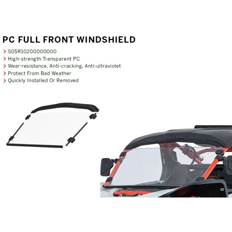 Segway Accessoire: Villain Full Windshield Segway Accessoire: Villain Full Windshield
