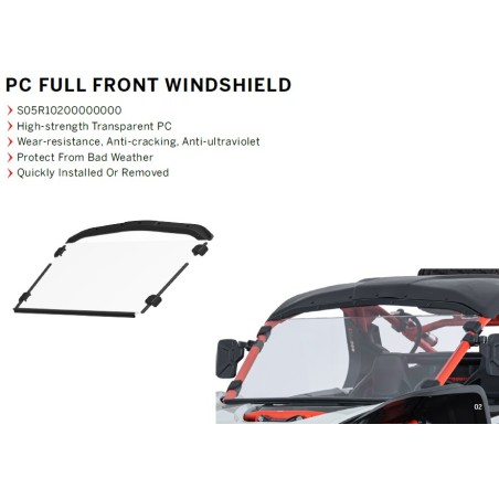 Segway Villain Full Front Windshield 