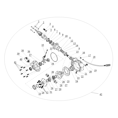Segway JN Rear Axle with Differential