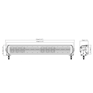 LED Bar 24+48leds / light stripe / 95W+11W / 273x88x69mm