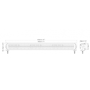 LED Bar 36+72leds / light stripe / 140W+13W / L824xH88xD69 mm