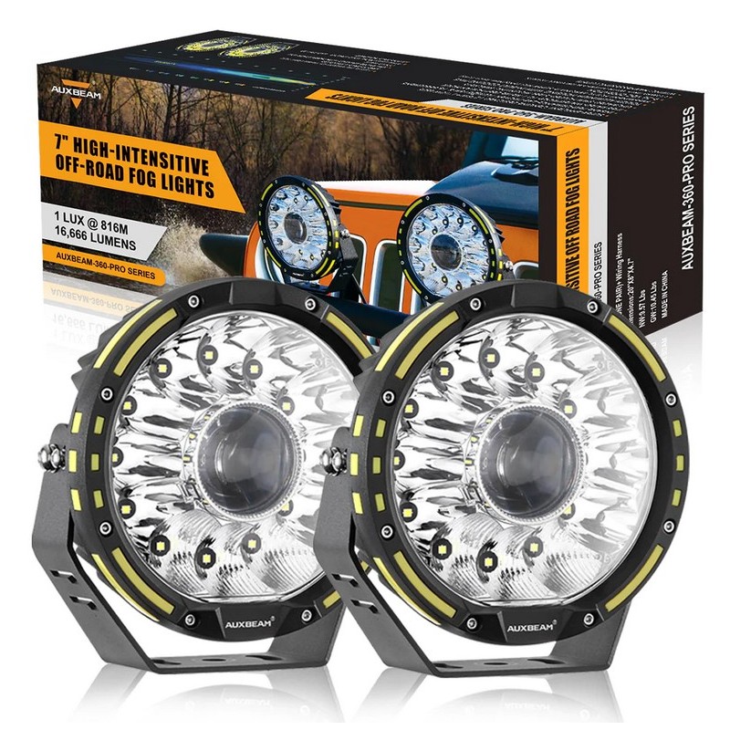 Auxbeam 7 Inch 230W 33332LM Custom Lens Offroad LED Driving Lights Auxbeam 7 Inch 230W 33332LM Custom Lens Offroad LED Driving Lights
