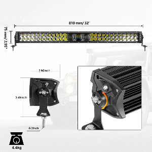 Auxbeam 5D-PRO Off Road Led Light Bar 32inch/810mm 270W 33000LM Spot Beam 