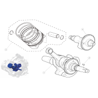 CRANKSHAFT BALANCESHAFT AND PISTON GROUP