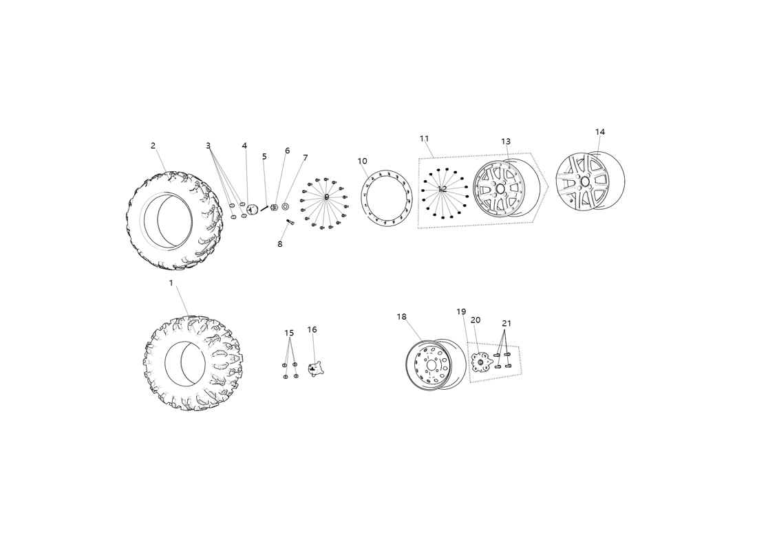 Rear Wheel for Segway SGW570F-AT6