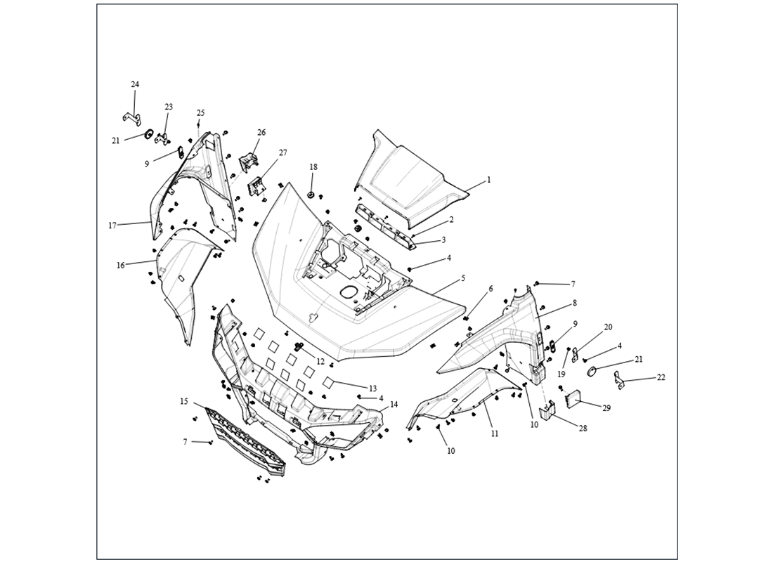 Front Plastic Parts for UT10-U2