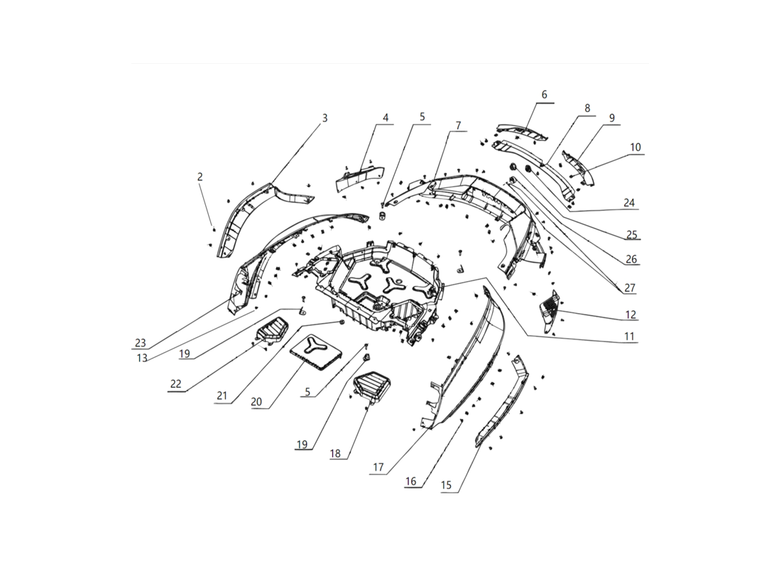 Tail Rubber & Plastic Parts for SX10-S8