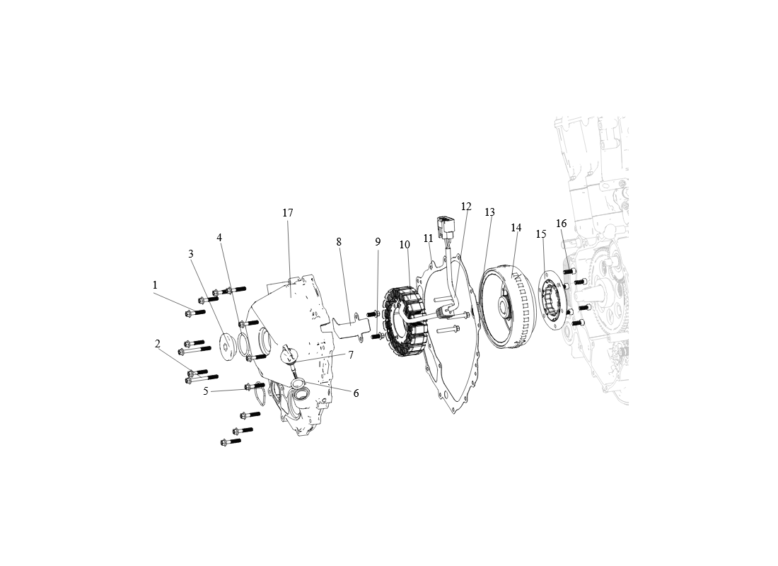 SGW570FA5005-LEFT CRANKCASE COVER SGW570FA5005
