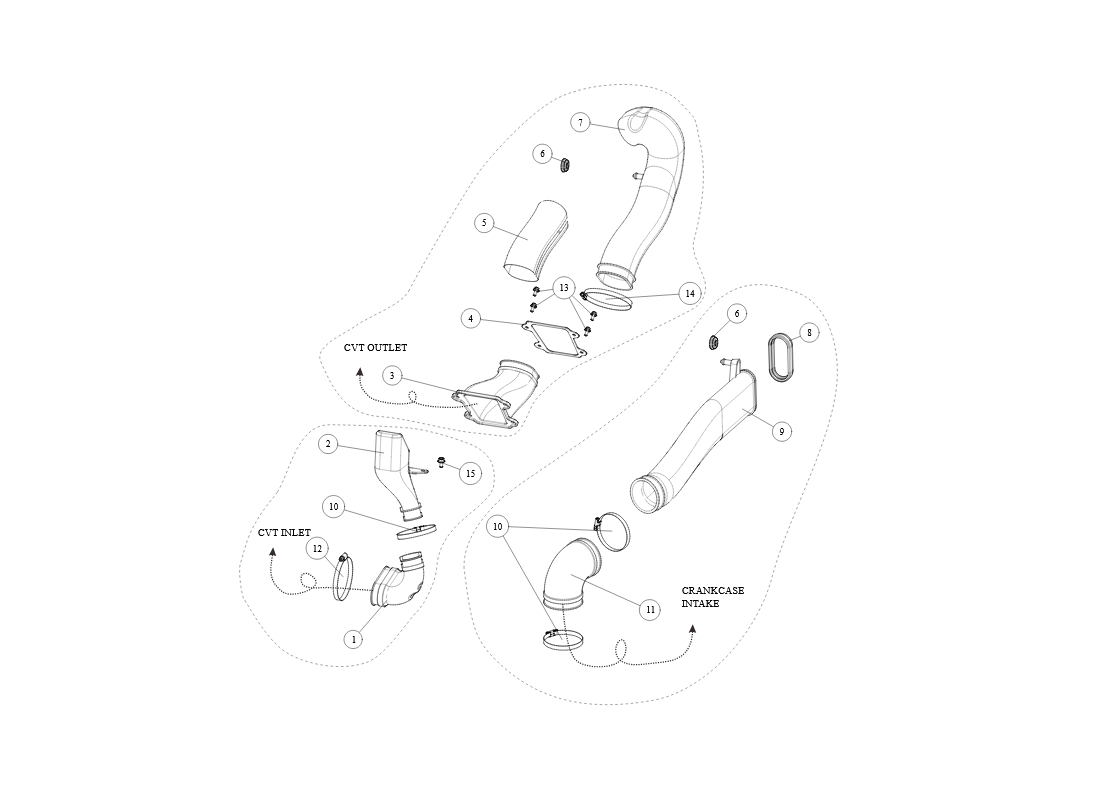 SGW570FA5016-CVT AIR INTAKE LONG VERSION SGW570FA5016