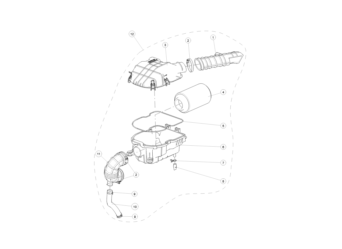 SGW570FA5020-AIR INTAKE SYSTEM SGW570FA5020