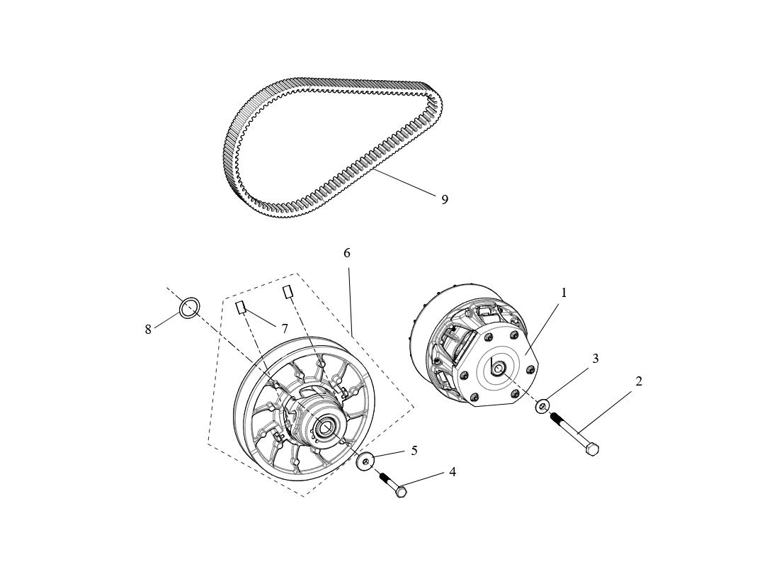 CVT Clutch SGW1000FU1044A for Fugleman