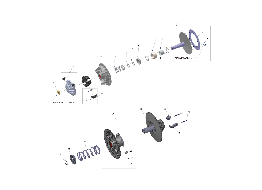 Pièces SGW570FA6004 CVTECH