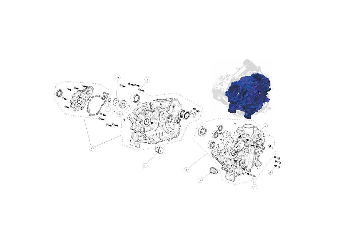 SGW570 Crankcase, SGW570FA6008