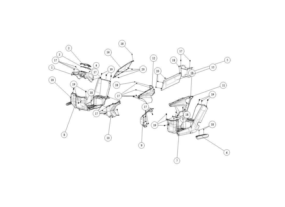 SGW570FA6028-MIDDLE PLASTIC PARTS(LONG) SGW570FA6028