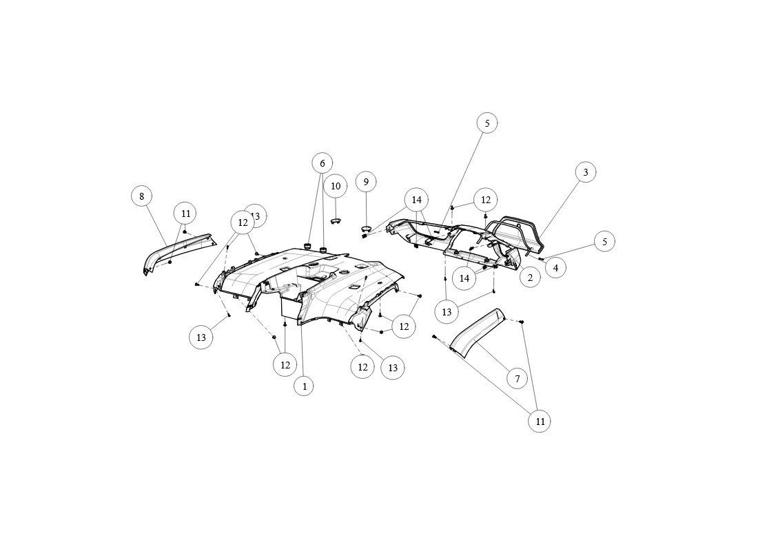 SGW570FA6030-REAR PLASTIC PARTS SGW570FA6030