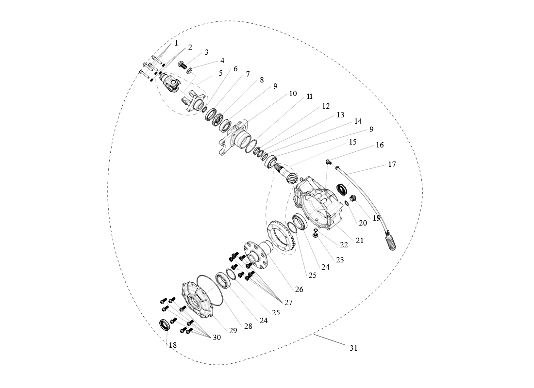 SGW570FA6072-JN REAR AXLE,NO DIFF SGW570FA6072 (2022+)