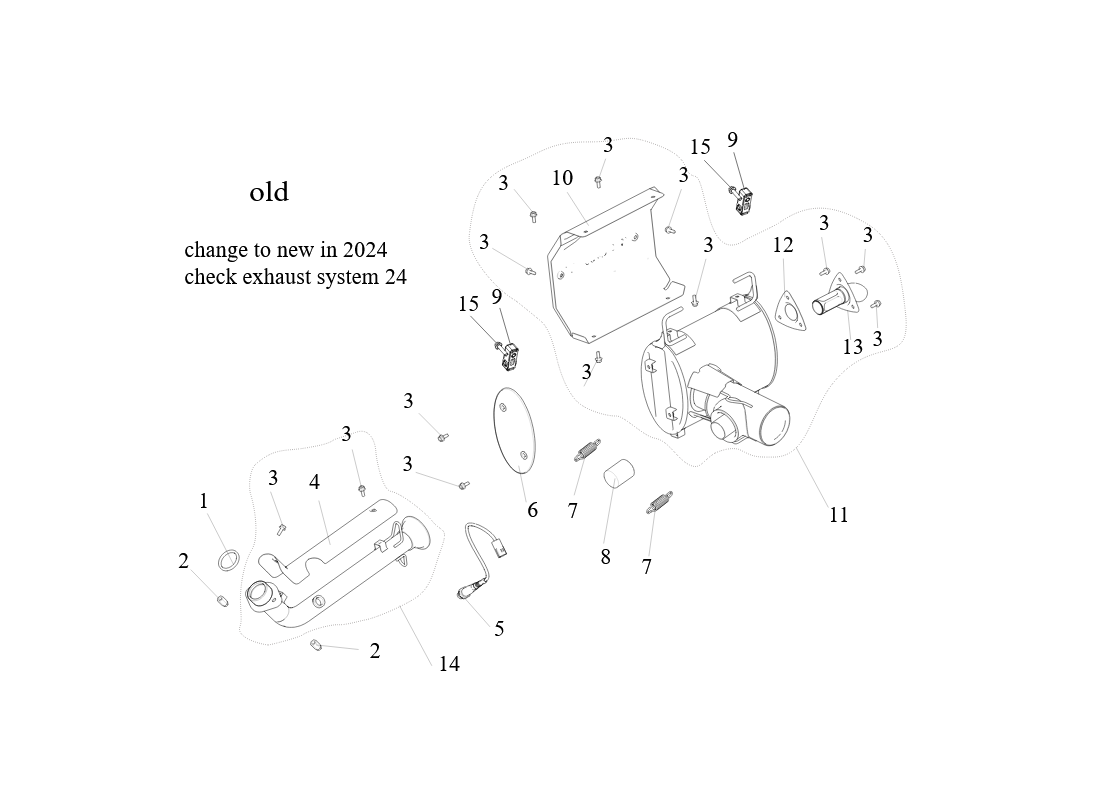 SGW570FA6043A-EXHAUST SYSTEM, LONG VERSION (2021-2024)