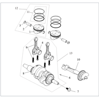 Crankshaft & Piston for UT10-U2 Fugleman