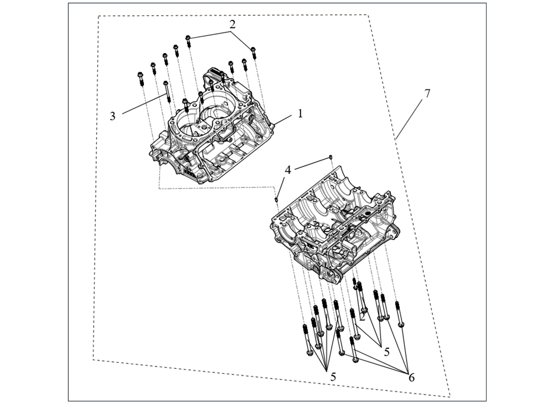 SGW1000FU1008-CRANKCASE ASSY 2022+
