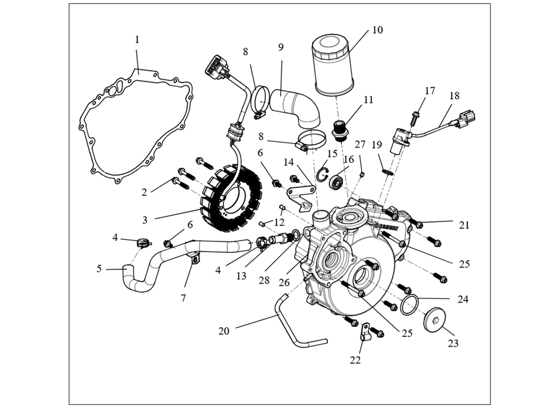 Left Crankcase Cover 2022 for UT10-U2 Fugleman