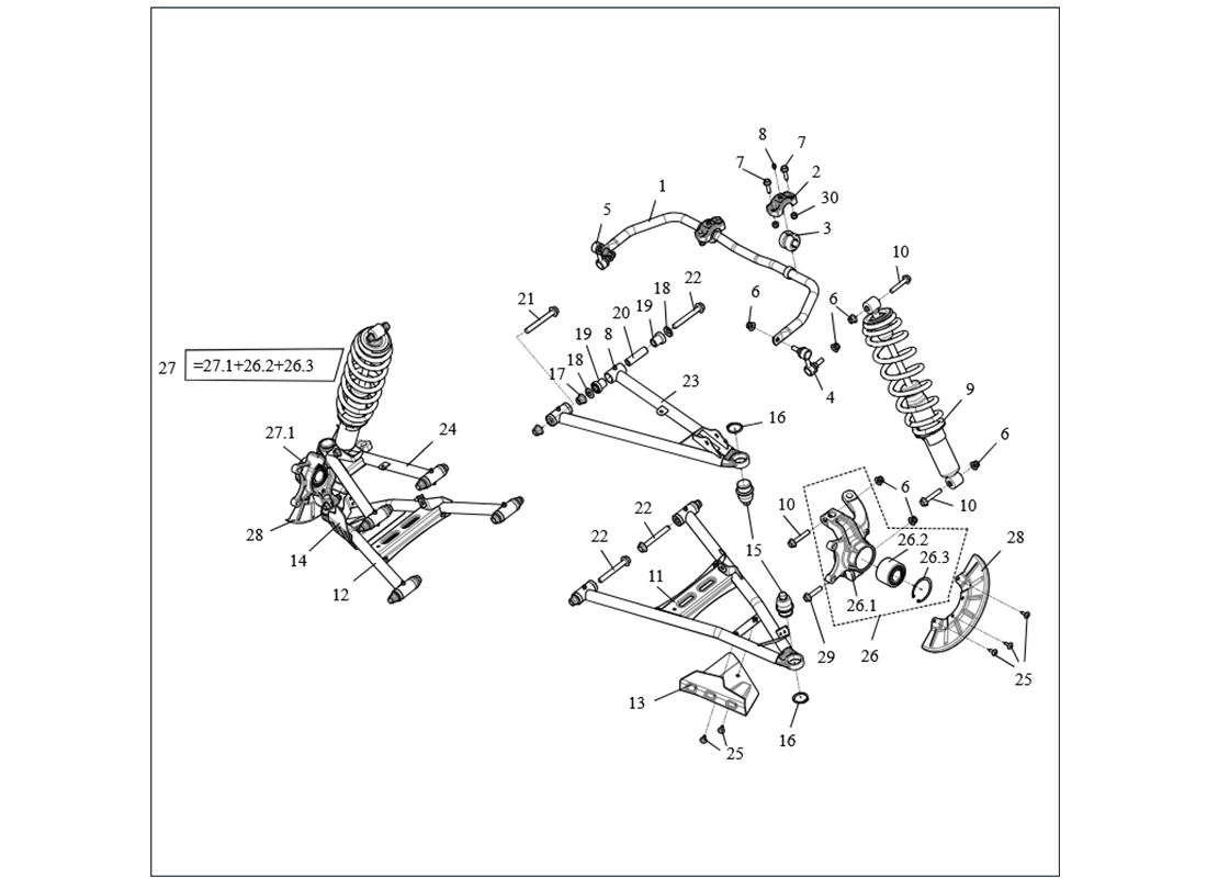 UT10C77-FRONT SUSPENSION (2022+)
